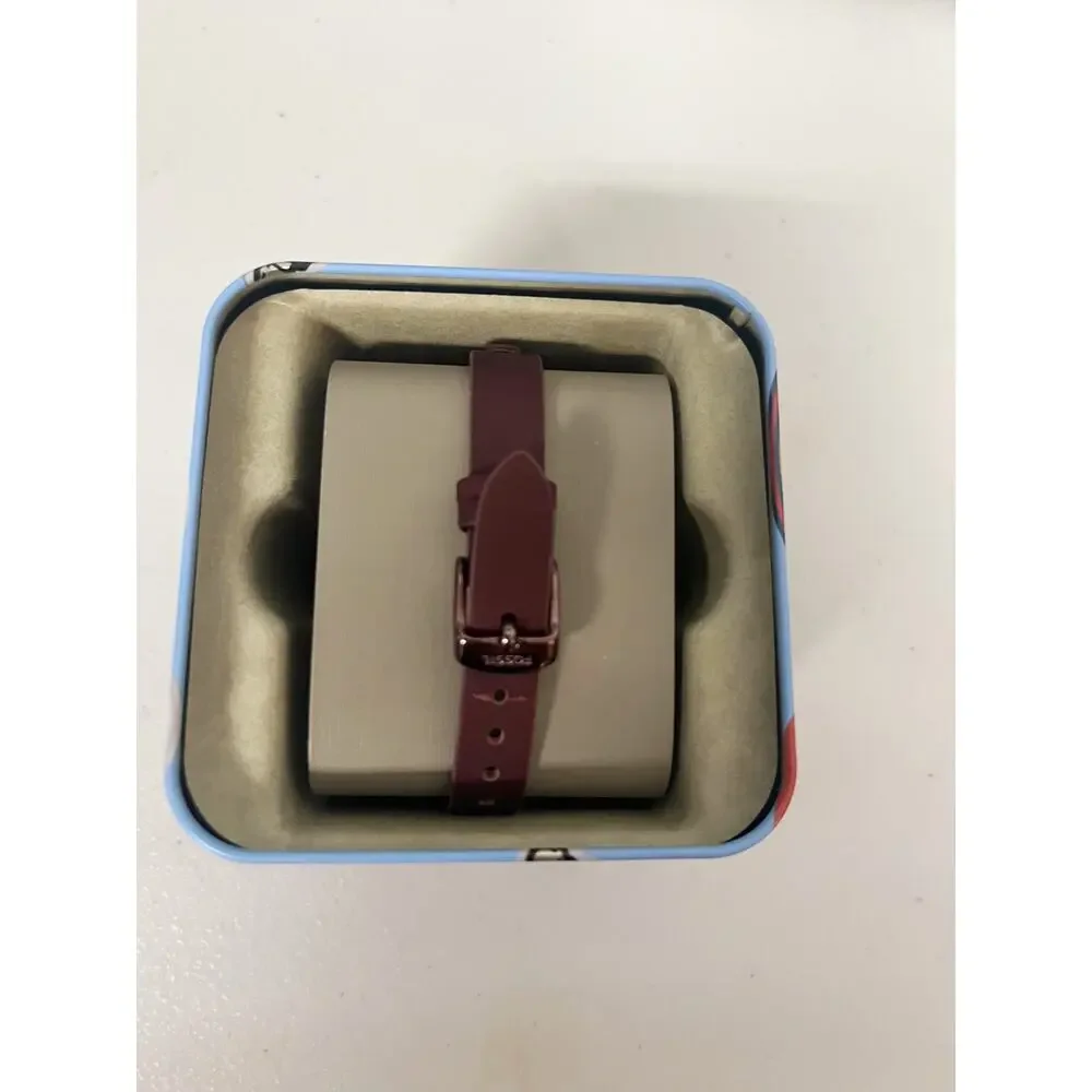 Fossil Boyfriend Sport Chronograph Burgundy Leather Women's Watch ES4114